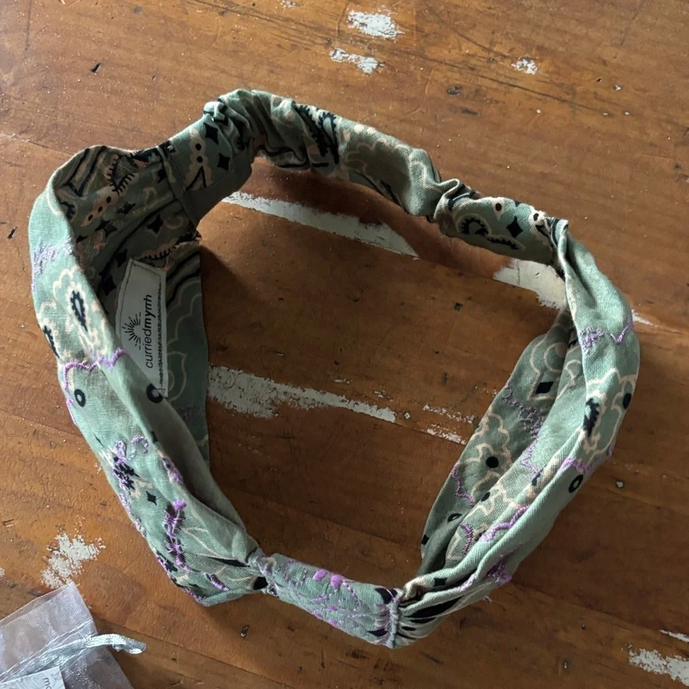 NWT Free People Curried Myrrh Sage Green Green Freebird Headband